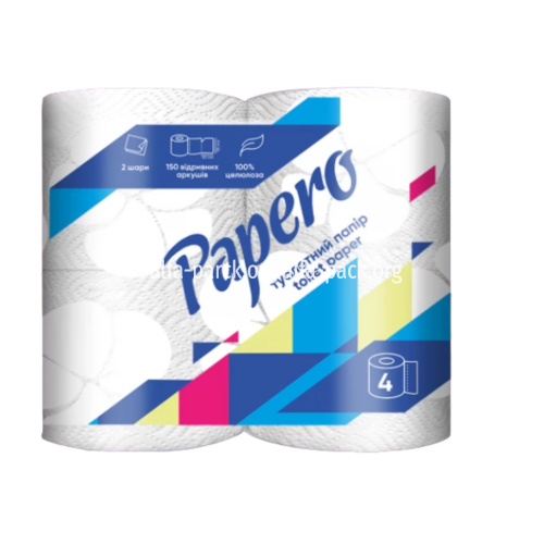 Туалетний папір білий "Papero" (артикул: 070300020) купити в розділі «Туалетний папір».